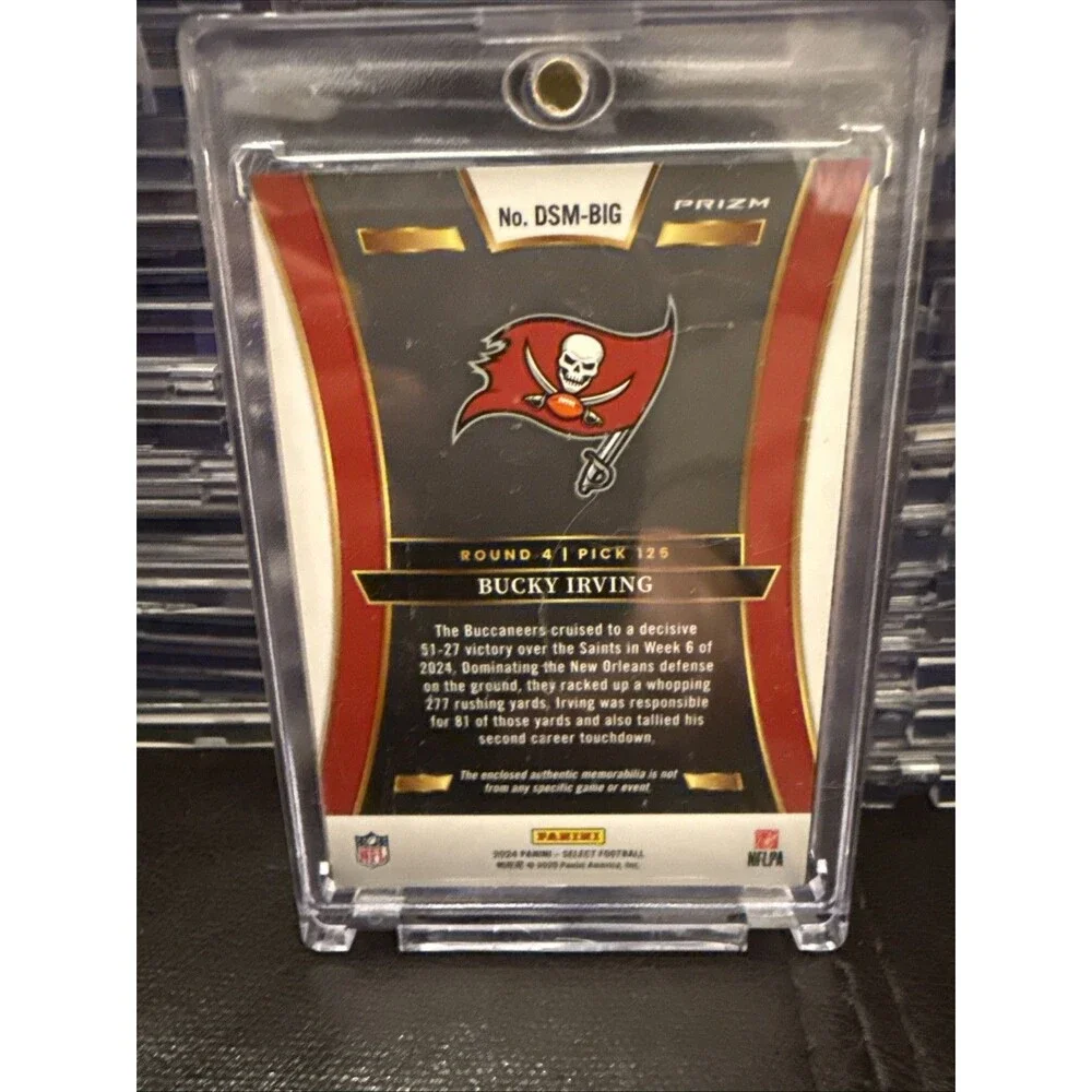 2024 Panini Select Bucky Irving Draft Selections Patch RED RC Color Match🔥🔥